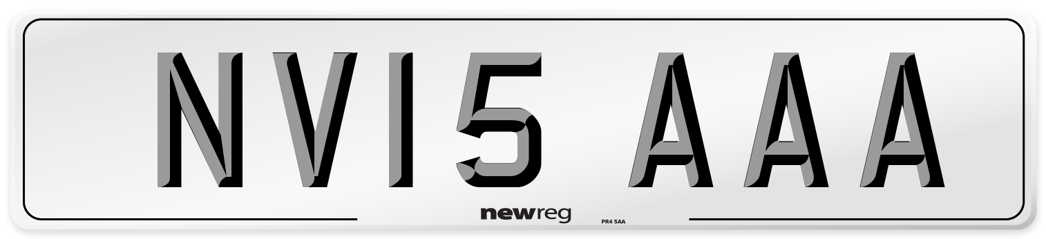 NV15 AAA Number Plate from New Reg